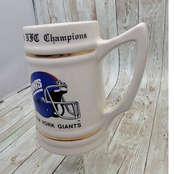 NY Giants 1986 NFC Champions/Super Bowl XXI Tankard Mug - Picture 3 of 7